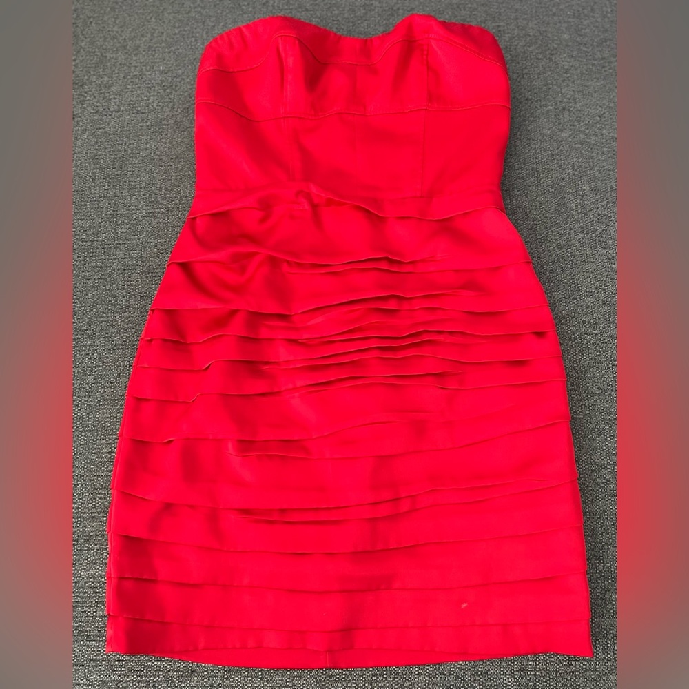 Express Strapless Mini Dress Red Size 0